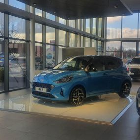 New Hyundai cars inside the Leeds showroom