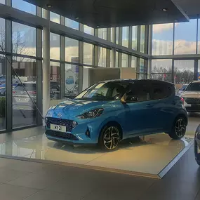 New Hyundai cars inside the Leeds showroom