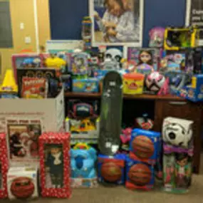 Our team & customers gather together to participates in collecting Toys for Tots.