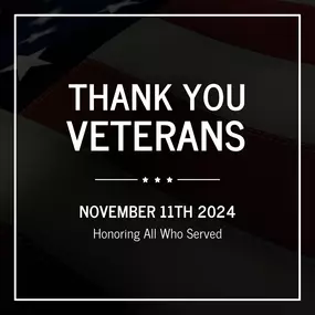 Happy Veterans Day! 
In honor of this significant day, we have put together a list of five ways you can thank a veteran for their service. 
1. Observe a moment of silence at 11 AM on November 11th to reflect and remember those who have served.
2. Volunteer at any veteran hospital, nursing home, food bank, or homeless shelter.
3. Donate blood to the American Red Cross.
4. Donate to a local charity that supports veterans.
5. Sponsor a local veteran event.
This Veterans Day, let's go beyond words. 