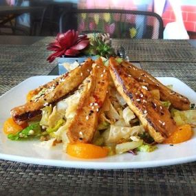 As the weather starts warming up, nothing hits the spot  quite like our Asian Chicken Salad! Come get yours today!
