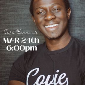 We’ve got Covenant Olatunde on the books for live music Friday, March 24th at 6:00 PM. Join us!