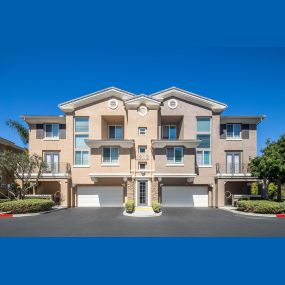 Garages at Camden Old Creek apartments in San Marcos, cA