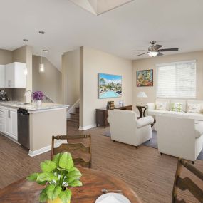 camden old creek apartments san marcos ca townhome dining kitchen