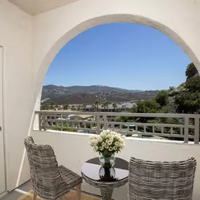 Private balcony with mountain views