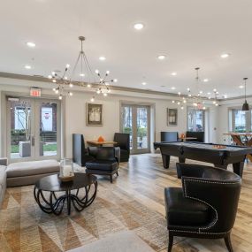 Resident lounge with pool table