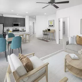Open concept living at Camden Monument Place apartments in Fairfax, VA