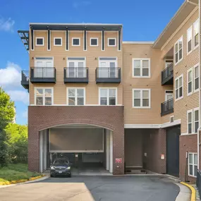 Covered garage parking at Camden Monument Place apartments in Fairfax, VA