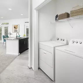 Full-size washer and dryer in every apartment home at Camden Monument Place apartments in Fairfax, VA