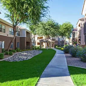 Green resident walking paths