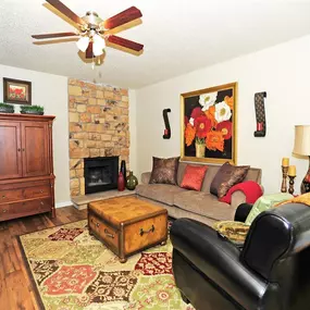 Large Living Room with Hardwood Flooring