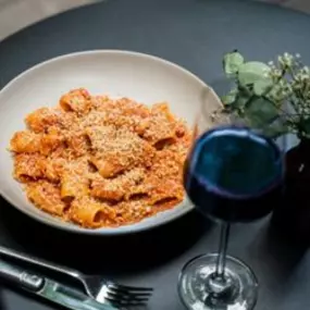 Pasta and red wine West Palm Beach