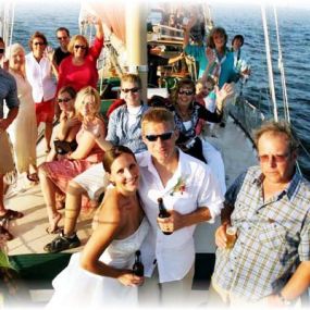 Charter a private sail for your OBX special occasion (birthday, anniversary, wedding, family reunion, or bridal/bachelor party)! Celebrate aboard the Rover on the gorgeous waters of the Outer Banks, NC.