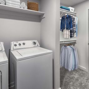 Modern garden apartment with full size washer and dryer and walk in closet