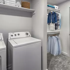 Modern garden apartment with full size washer and dryer and walk in closet