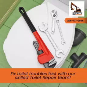 We'll get your bathroom back in working order in no time. Call (205) 777-2826 now for prompt and reliable toilet repairs.