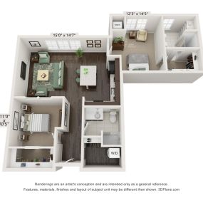 The Glade Apartments 2 Bedroom Floor Plan