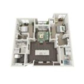 The Glade Floor Plan Elite-C6, Two Bedroom Two Bath Apartment in Janesville Wisconsin