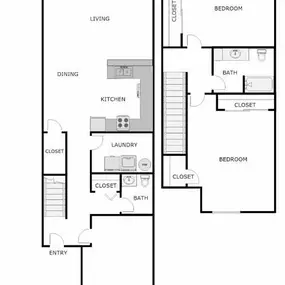 The Glade Apartments 2 Bedroom Floor Plan