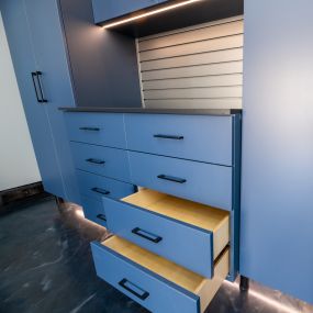 Are you ready to take your garage organization to the next level? At PremierGarage of Southern Maine, we specialize in designing and installing custom garage cabinets that not only maximize your storage space but also add a splash of color to your garage. Proudly serving the local community, our fam