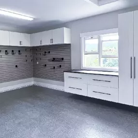 Custom Garage Cabinets, Wall Storage & Epoxy Flooring – Southern Maine Garage Makeover  Transform your garage into a clean, organized, and high-functioning space with a custom garage storage system from PremierGarage of Southern Maine. This complete garage makeover features:  ✔️ Durable, low-mainten