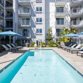 Resort-Style Pool at The Chandler NoHo Luxury Apartments in North Hollywood, CA