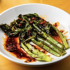 Charred Chinese Broccoli (Gluten Free, Vegan)