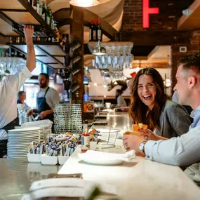 Enjoy our oyster bar while  dingin with us during happy hour