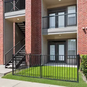 Private yard and patio at Camden Addison apartments in Addison, TX