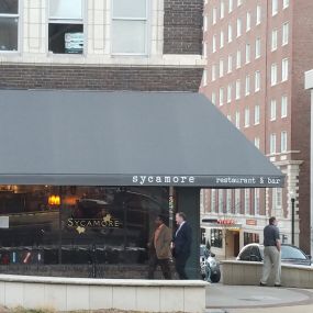 Business story front awnings from Marathon Building environments
