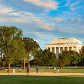 Recreation aside the Lincoln Memorial