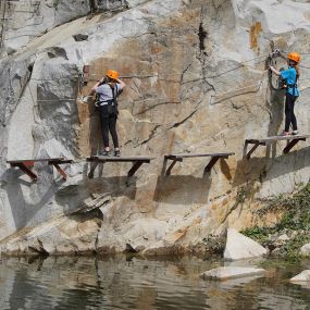 The Via Ferrata at Quarry Park Adventures