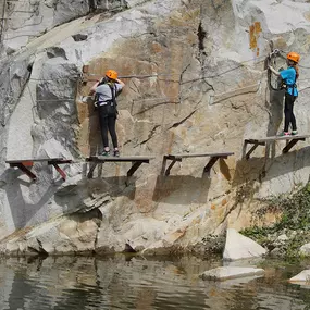 The Via Ferrata at Quarry Park Adventures