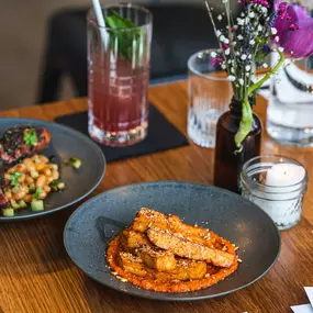 Grilled Halloumi and octopus