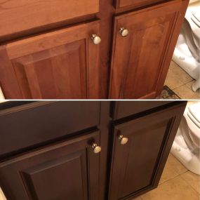 Bathroom cabinet color change