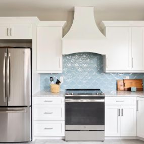 white painted cabinets in Alpharetta