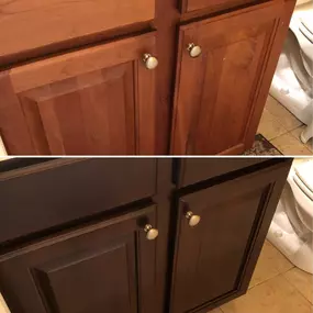 Bathroom cabinet color change