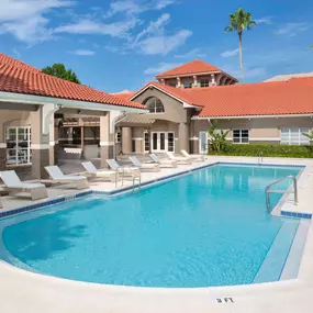 Pool with expansive sundeck