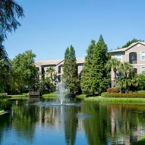 Building exteriors showing private balconies with lake views