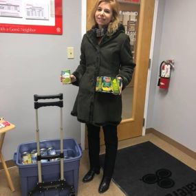 Kate with our Canned Good Donations