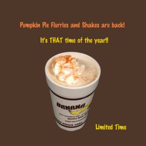 Pumpkin Pie Flurries and Shakes are back!