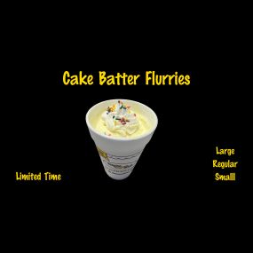 Returning Flavor: Cake Batter Flurries! Limited time only!