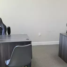 Desks to speak with agents.