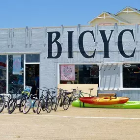 Come on in, the water's fine. We have it all! Bikes, kayaks, stand-up paddleboards surfboards, beach gear & more!