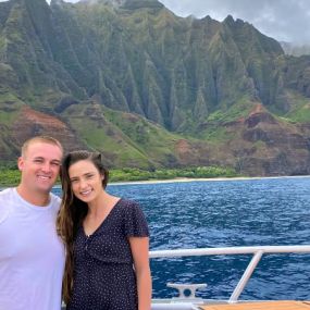 Such beautiful backdrop on the Napali Coast