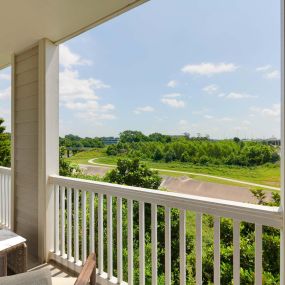 Large, Private Balconies overlooking Buffalo Bayou at Camden Heights Apartments in Houston, TX