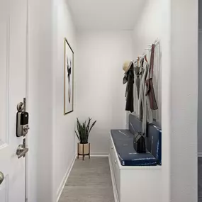 Flex space near entryway that is perfect for a mudroom at Camden Heights Apartments in Houston, TX