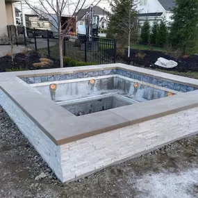 new hot tub, spa construction