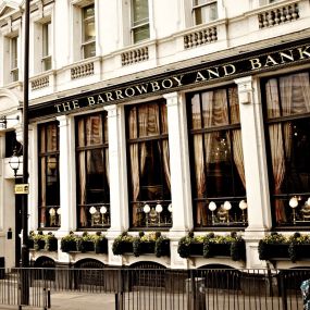 A popular pub in London Bridge, The Barrowboy & Banker serves fresh ales, craft beers and hand-made pies in stunning surroundings near Borough Market. A former bank building, it’s returned with interest from a 2017 refurb - with a new dining room overlooking Southwark Cathedral.