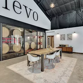 Cellar view at Levo Wine